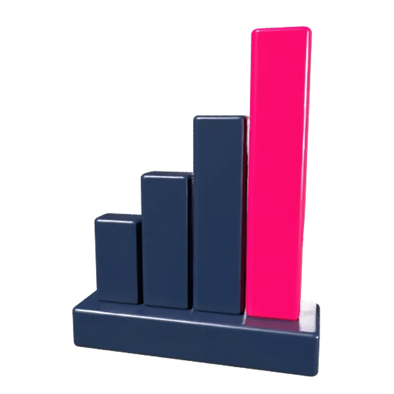 Le trophée du Verdict : quatre barres sur un socle bleu nuit, la plus haute en laque magenta.